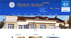 Desktop Screenshot of hotel-avion.cz