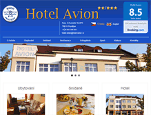 Tablet Screenshot of hotel-avion.cz